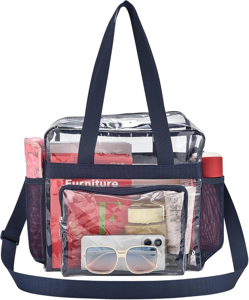 Busiuw Clear Bag for Stadium Events 12x12x6, Clear Bag Clear Tote Bag with Reinforced Straps for Sporting Events Travel - Image 2